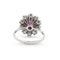 Bague Bague en or blanc 18 ct avec rubis du Cambodge 1,0 ct et diamants 58 Facettes 8404
