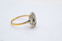 Bague 56 Bague Art Déco ovale en or jaune et or blanc 18k et diamant 58 Facettes 3826