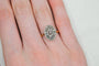 Bague 56 Bague Art Déco ovale en or jaune et or blanc 18k et diamant 58 Facettes 3826