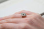 Bague 56 Bague Art Déco ovale en or jaune et or blanc 18k et diamant 58 Facettes 3826