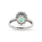 Bague 55 Bague en or blanc 18 ct avec émeraude de Colombie 1,08 ct et diamants 58 Facettes 9637