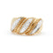 Bague Bague jonc en or blanc et jaune 18 kt avec diamants 0,42 ct 58 Facettes 13238