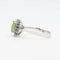 Bague Bague en or blanc 14 ct avec péridot et diamants 58 Facettes 17974