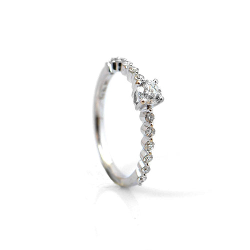 Bague 53 Pléiade - Bague en or blanc 750‰ et diamants 58 Facettes