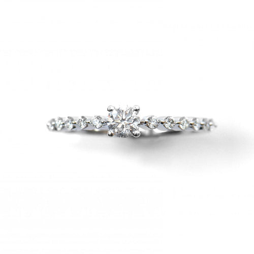 Bague 53 Pléiade - Bague en or blanc 750‰ et diamants 58 Facettes