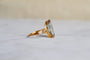 Bague 53 Bague navette vintage en or jaune 18k et aigue-marine 58 Facettes 3732