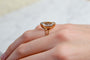 Bague 53 Bague navette vintage en or jaune 18k et aigue-marine 58 Facettes 3732