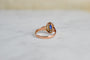 Bague 55 Bague marguerite halo de diamants en or rose 18 carats 58 Facettes 3655