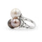 Bague Bague en or blanc 18 kt avec perles et diamants 58 Facettes 5505