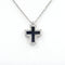Collier Collier - Croix en or blanc avec saphirs et diamants 58 Facettes 14478