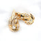 Boucles d'oreilles Boucles d’oreilles feuille en or jaune 18 ct avec diamants 58 Facettes 21930