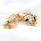 Boucles d'oreilles Boucles d’oreilles feuille en or jaune 18 ct avec diamants 58 Facettes 21930