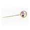 Broche Broche en or jaune et or blanc 18 ct avec diamant, saphir et rubis 58 Facettes 22187