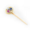 Broche Broche en or jaune et or blanc 18 ct avec diamant, saphir et rubis 58 Facettes 22187
