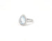 Bague 54 Bague en or blanc 18 ct avec aigue-marine 3,63 ct et diamants 0,66 ct 58 Facettes 14262