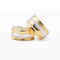 Boucles d'oreilles Boucles d’oreilles en or jaune 18 kt et émail blanc 58 Facettes 16876