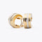 Boucles d'oreilles Boucles d’oreilles en or jaune 18 kt et émail blanc 58 Facettes 16876