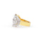 Bague Bague en or jaune 18 ct avec diamant 0,93 ct et pavé de diamants 58 Facettes 17309
