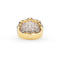 Bague Bague en or jaune 18 ct avec diamant 0,93 ct et pavé de diamants 58 Facettes 17309