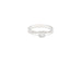 Bague Bague solitaire Alfieri 0,15 ct en or blanc avec pavage sur l'anneau 58 Facettes 14336