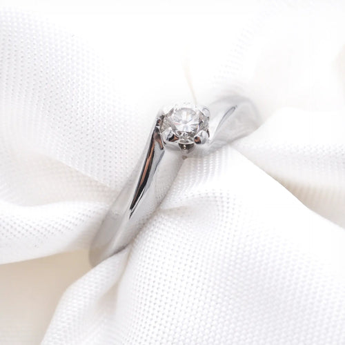 Bague Bague solitaire en or blanc 18 carats avec diamant 0,20 ct 58 Facettes 17415