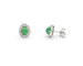 Boucles d'oreilles Boucles d’oreilles - Or blanc et jaune 18 ct, émeraudes cabochon et diamants 58 Facettes 14317