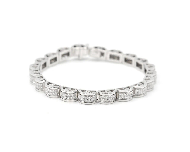 Bracelet Bracelet tennis en or blanc 18 ct 2,80 58 Facettes 14288