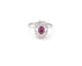 Bague Bague en or blanc 18 ct avec rubis 0,70 ct et diamants 58 Facettes 14196