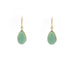 Boucles d'oreilles Boucles d’oreilles en or jaune 18 ct avec turquoises 58 Facettes 14476