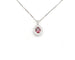 Collier Collier - Pendentif en or blanc 18 carats avec rubis 0,45 ct et diamants 58 Facettes 14483