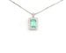 Collier Collier en or blanc 18 ct avec émeraude et diamants 58 Facettes 14501