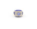 Bague Bague vintage - Bague en or jaune 18 ct avec saphir et diamants 58 Facettes 14630