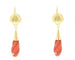 Boucles d'oreilles Boucles d’oreilles en or jaune 18 carats avec corail Momo 58 Facettes 14710