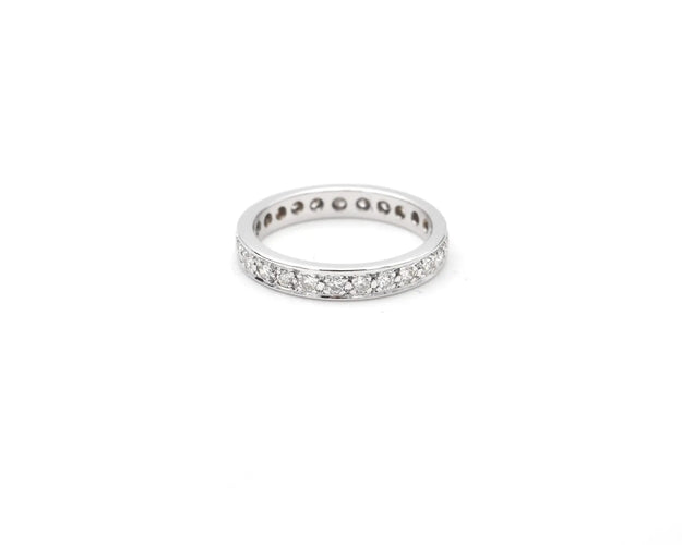Bague Bague eternity en or blanc 18 ct avec diamants 0,75 ct 58 Facettes 14583