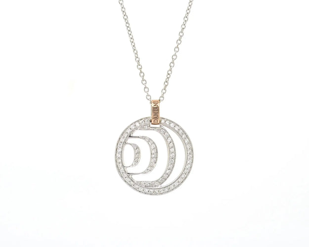 Collier Damiani Damianissima - Collier en or blanc et rose 18 carats et diamants 0,58 ct 58 Facettes 14725