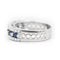 Anello Fascia in Oro Bianco con Zaffiri e Diamanti 58 Facettes 22374