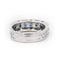 Anello Fascia in Oro Bianco con Zaffiri e Diamanti 58 Facettes 22374