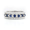 Anello Fascia in Oro Bianco con Zaffiri e Diamanti 58 Facettes 22374