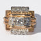 Bague 60 Bague tank en platine sertie de diamants 58 Facettes 1