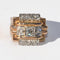 Bague 60 Bague tank en platine sertie de diamants 58 Facettes 1