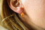 Boucles d'oreilles Boucles d’oreilles dormeuses décor fleurs en or jaune 18 carats 58 Facettes 3621