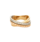 Bague 52 Bague en or jaune et or gris diamants 58 Facettes DV3337-4