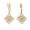 Boucles d'oreilles Pendants d'oreilles dentelle diamants or rose 58 Facettes