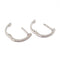 Boucles d'oreilles Boucles créoles diamants or blanc 58 Facettes