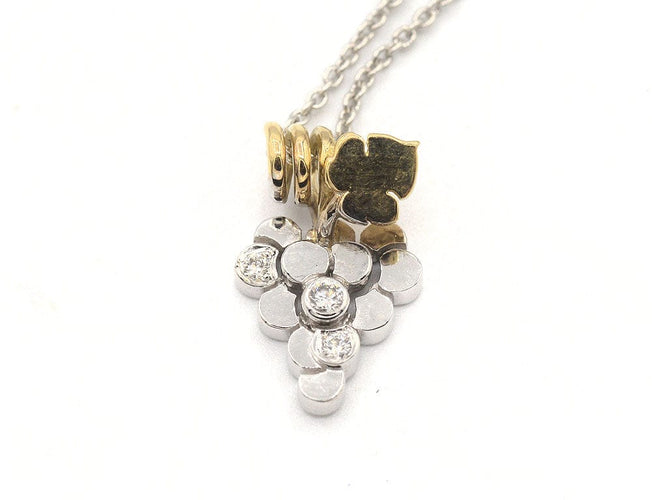 Pendentif Pendentif grappe de raisin en or blanc et diamants 58 Facettes F1361 F1359