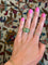 Bague 54 Bague vintage en or jaune 14K avec émeraudes et diamants 58 Facettes