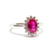 Bague 53 Bague marguerite or blanc rubis diamants 58 Facettes