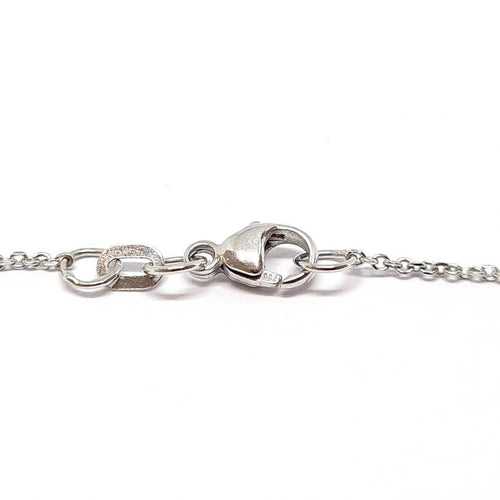 Collier Collier solitaire diamant or blanc 58 Facettes