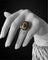 Bague 57 Bague Margherita - Grenat pyrope ovale et 12 grenats en or jaune 18 carats 58 Facettes