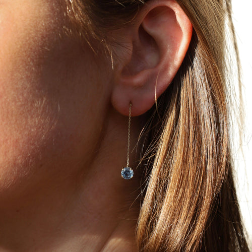 Boucles d'oreilles Boucles d’oreilles - Aigue-marines en or 18 carats 58 Facettes 2512015